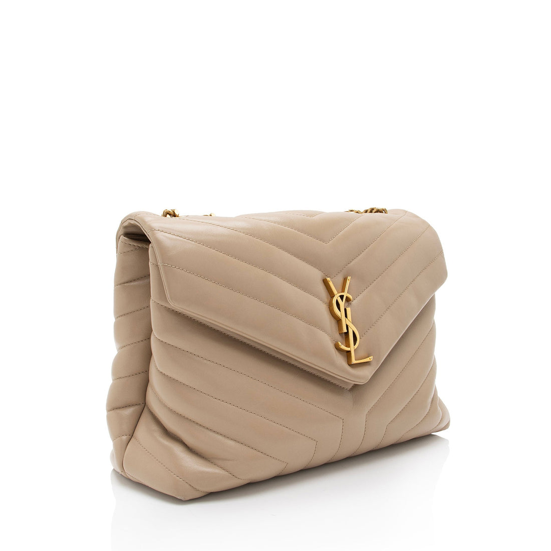 Saint Laurent Matelasse Calfskin Monogram LouLou Chain Medium Shoulder Bag (SHF-pCCeab)