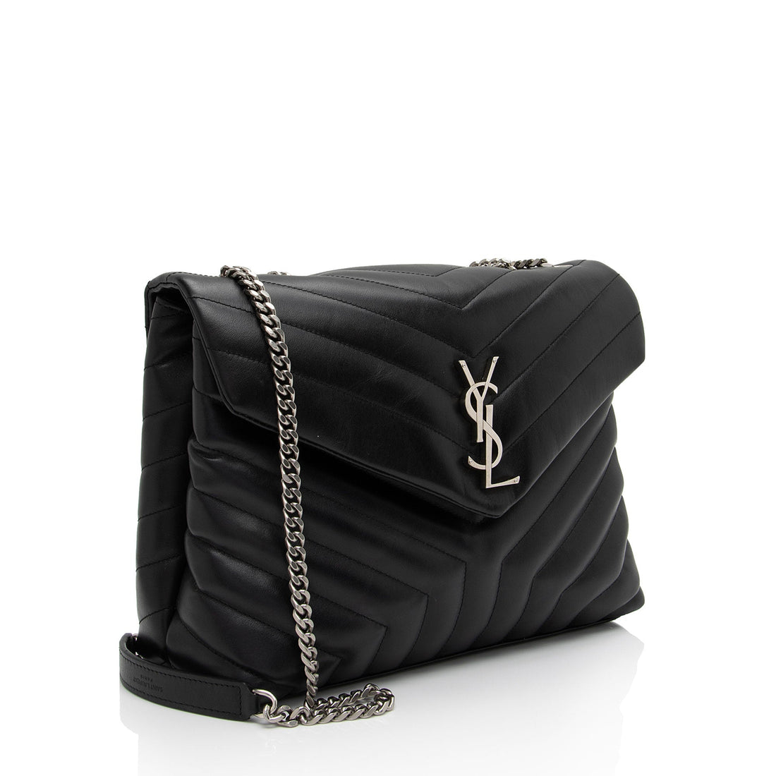 Saint Laurent Matelasse Calfskin Monogram LouLou Chain Medium Shoulder Bag (SHF-3CcYFQ)