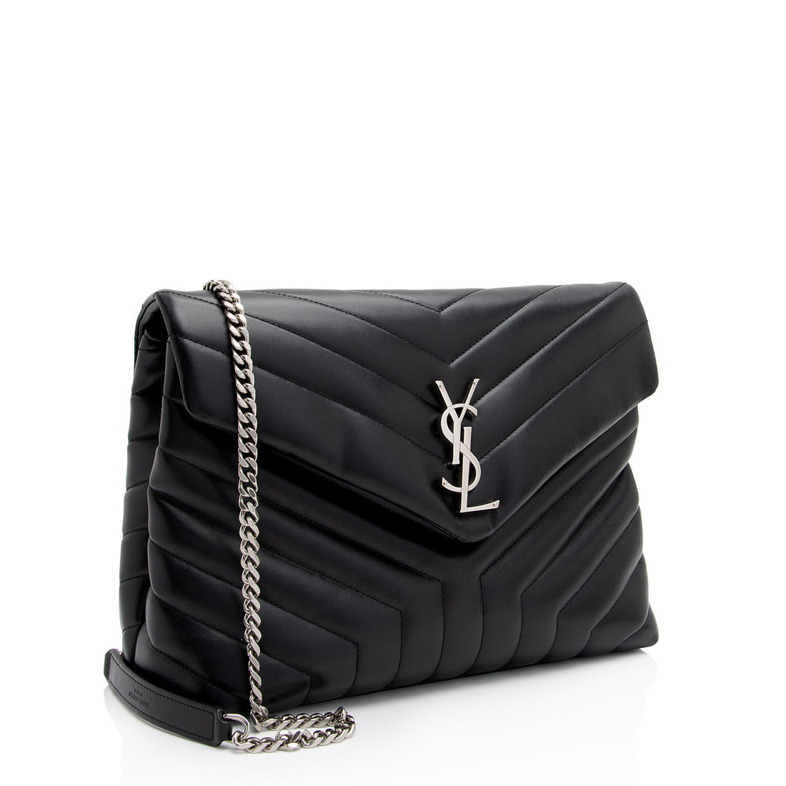 Saint Laurent Matelasse Calfskin Monogram LouLou Chain Medium Shoulder Bag (SHF-nVNU3H)