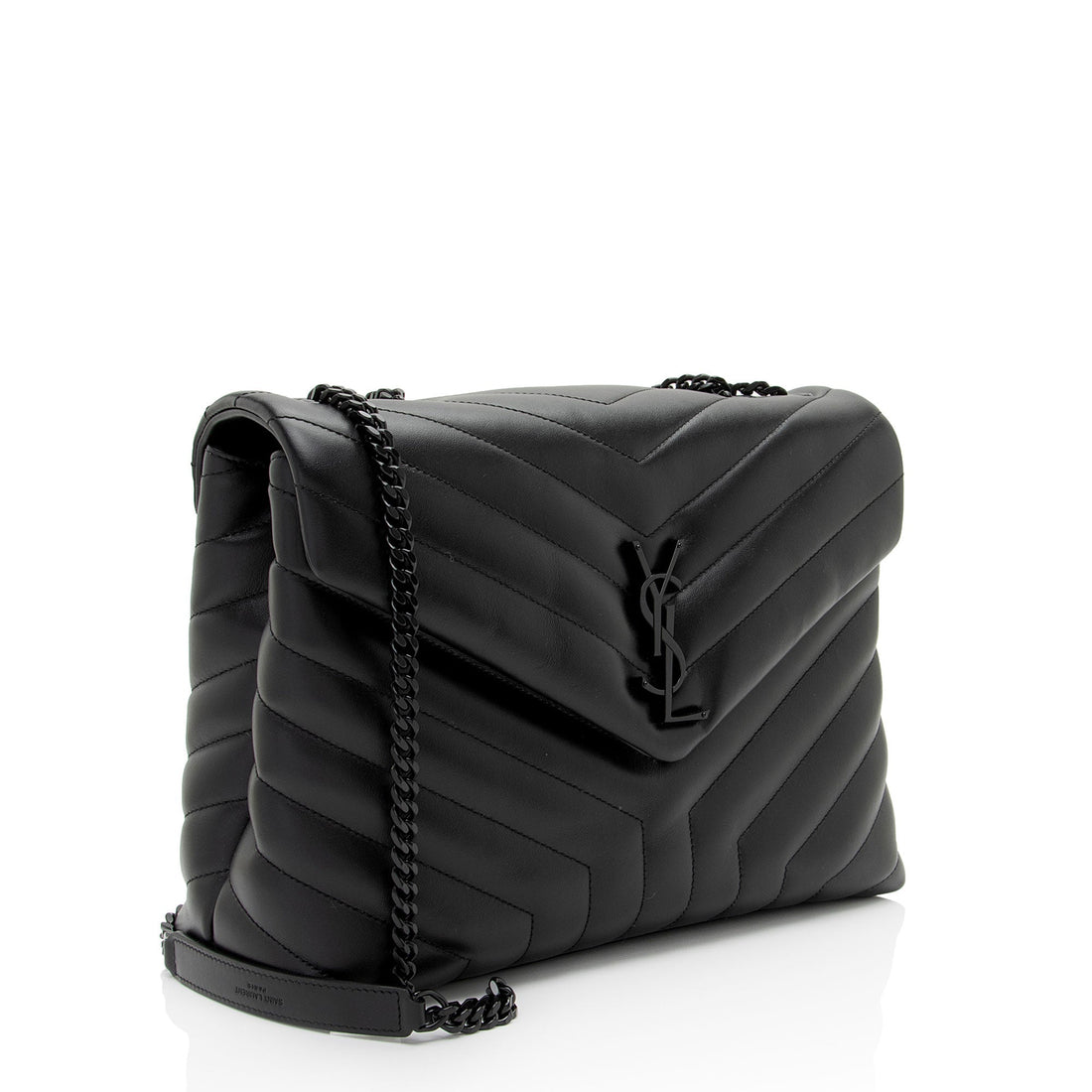 Saint Laurent Matelasse Calfskin Monogram LouLou Chain Medium Shoulder Bag (SHF-lzCev2)