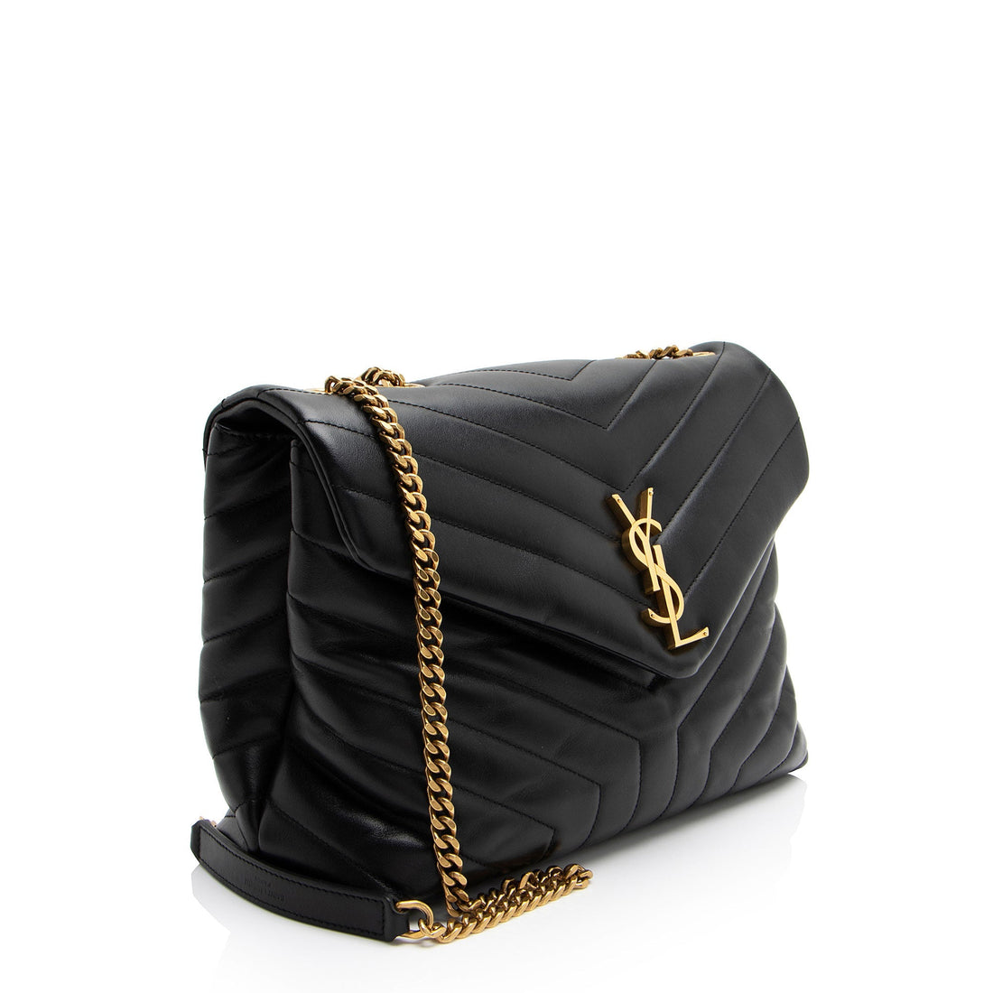 Saint Laurent Matelasse Calfskin Monogram LouLou Chain Medium Shoulder Bag (SHF-QYlKsA)