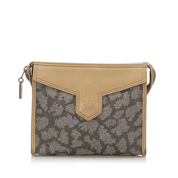 Saint Laurent Printed Leather Clutch Bag (SHG-19263)