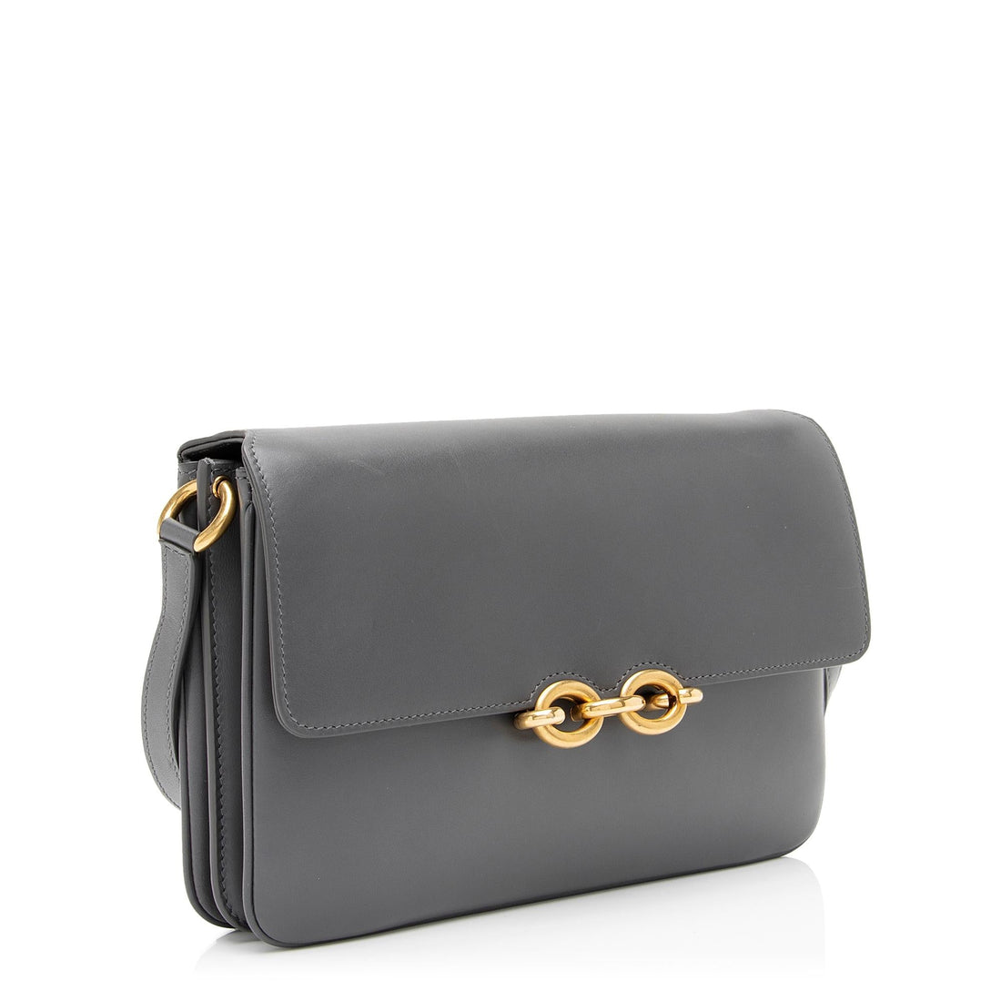 Saint Laurent Smooth Calfskin Le Maillon Shoulder Bag (SHF-23712)