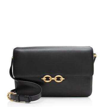 Saint Laurent Smooth Calfskin Le Maillon Shoulder Bag (SHF-1cEBlW)