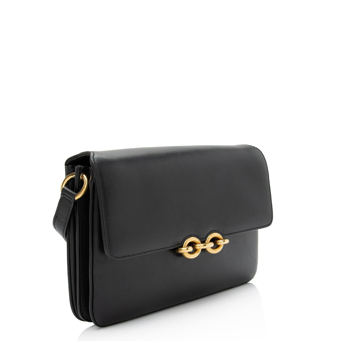 Saint Laurent Smooth Calfskin Le Maillon Shoulder Bag (SHF-1cEBlW)