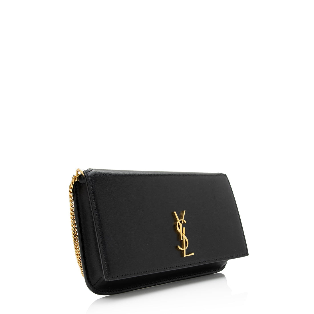 Saint Laurent Smooth Calfskin Monogram Phone Holder Shoulder Bag (SHF-A9QRvt)