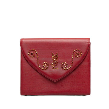 Saint Laurent Studded Leather Clutch Bag (SHG-ptOwqf)