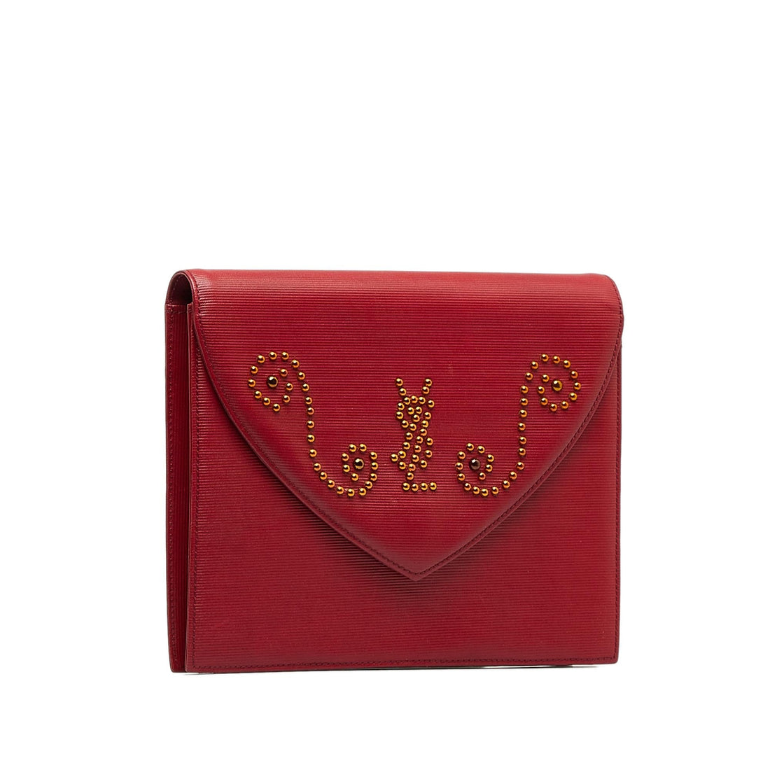 Saint Laurent Studded Leather Clutch Bag (SHG-ptOwqf)