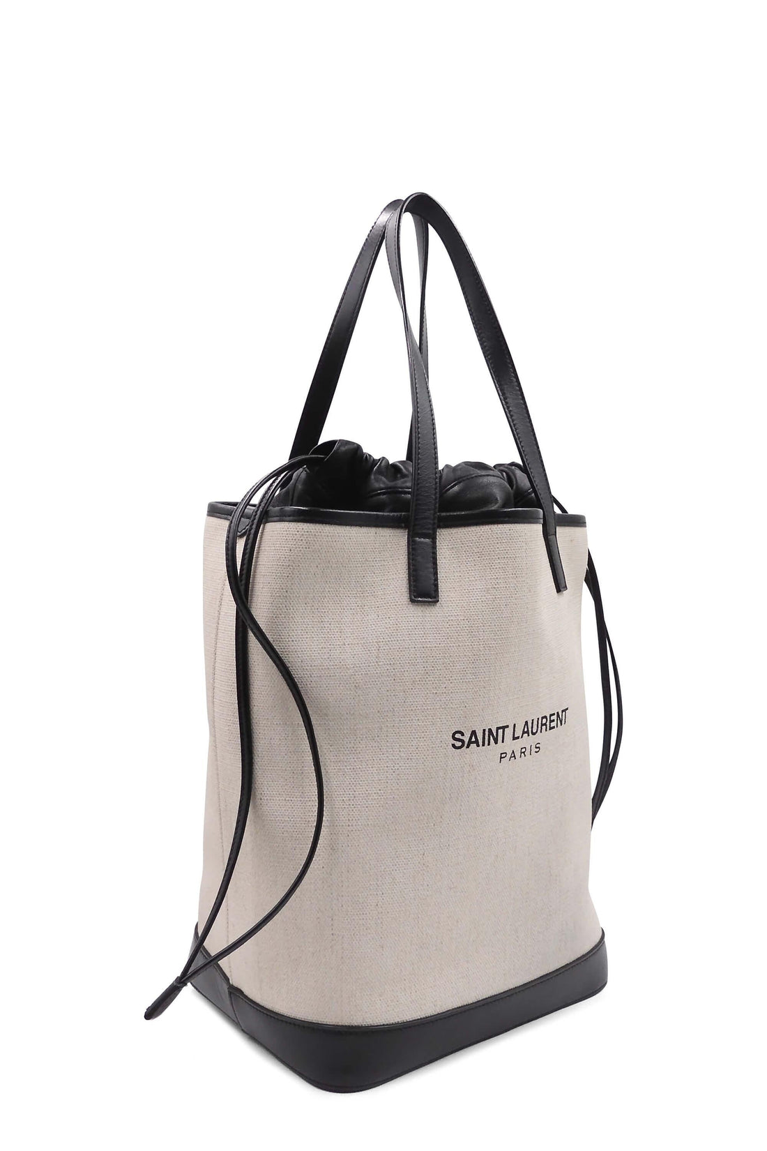 Teddy Raffia Shopping Tote Beige Black