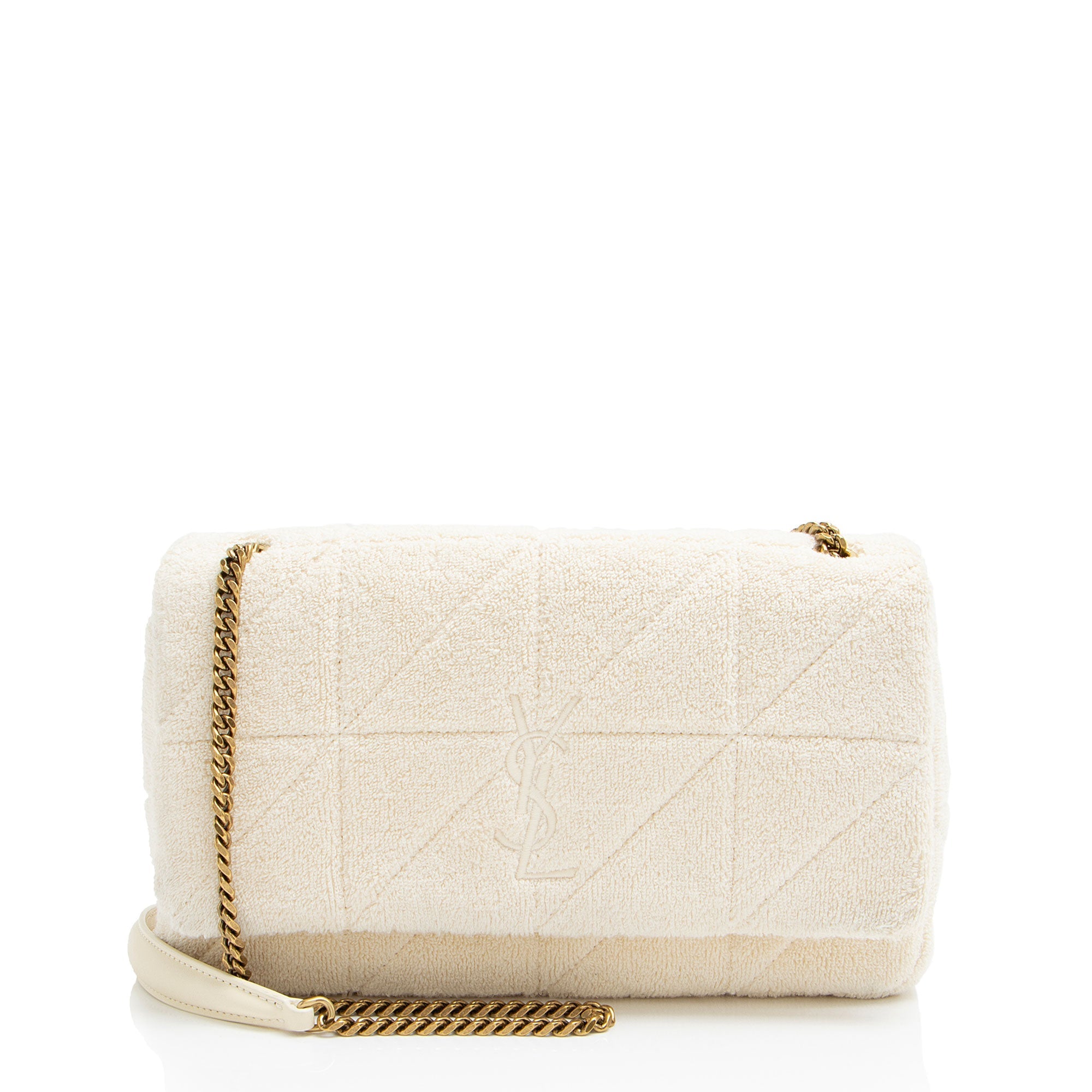 Saint Laurent Terry Cloth Monogram Jamie Medium Shoulder Bag (SHF-3cuogU)