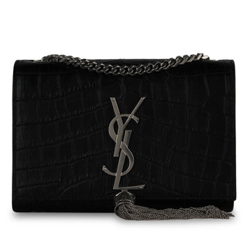 Yves Saint Laurent Kate Tassel Bag - Croc Embossed
