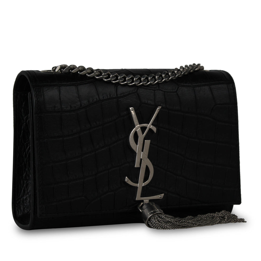 Yves Saint Laurent Kate Tassel Bag - Croc Embossed