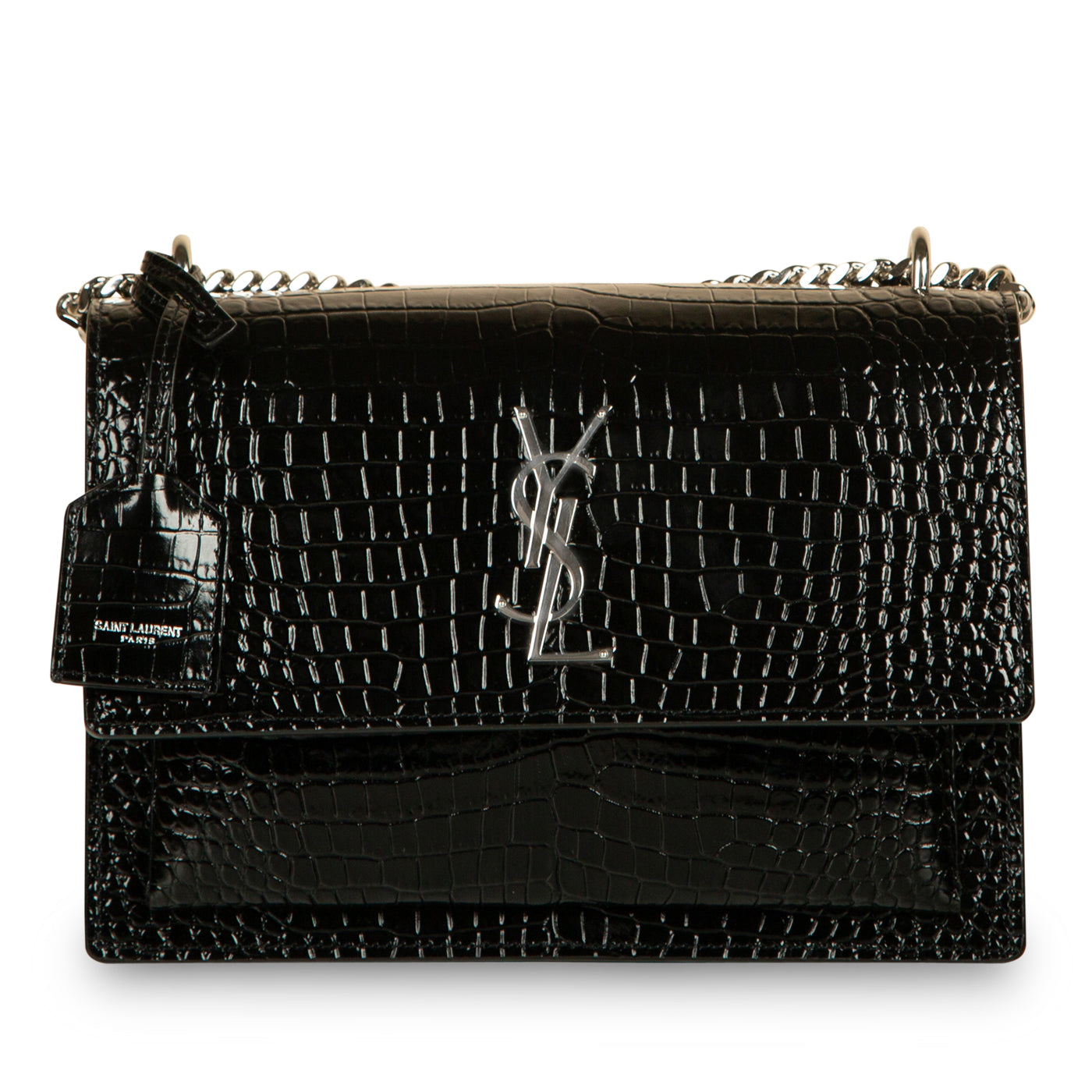 Yves Saint Laurent Sunset Medium - Croc Embossed