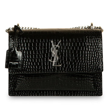 Yves Saint Laurent Sunset Medium - Croc Embossed