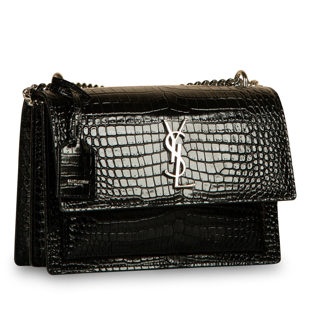 Yves Saint Laurent Sunset Medium - Croc Embossed
