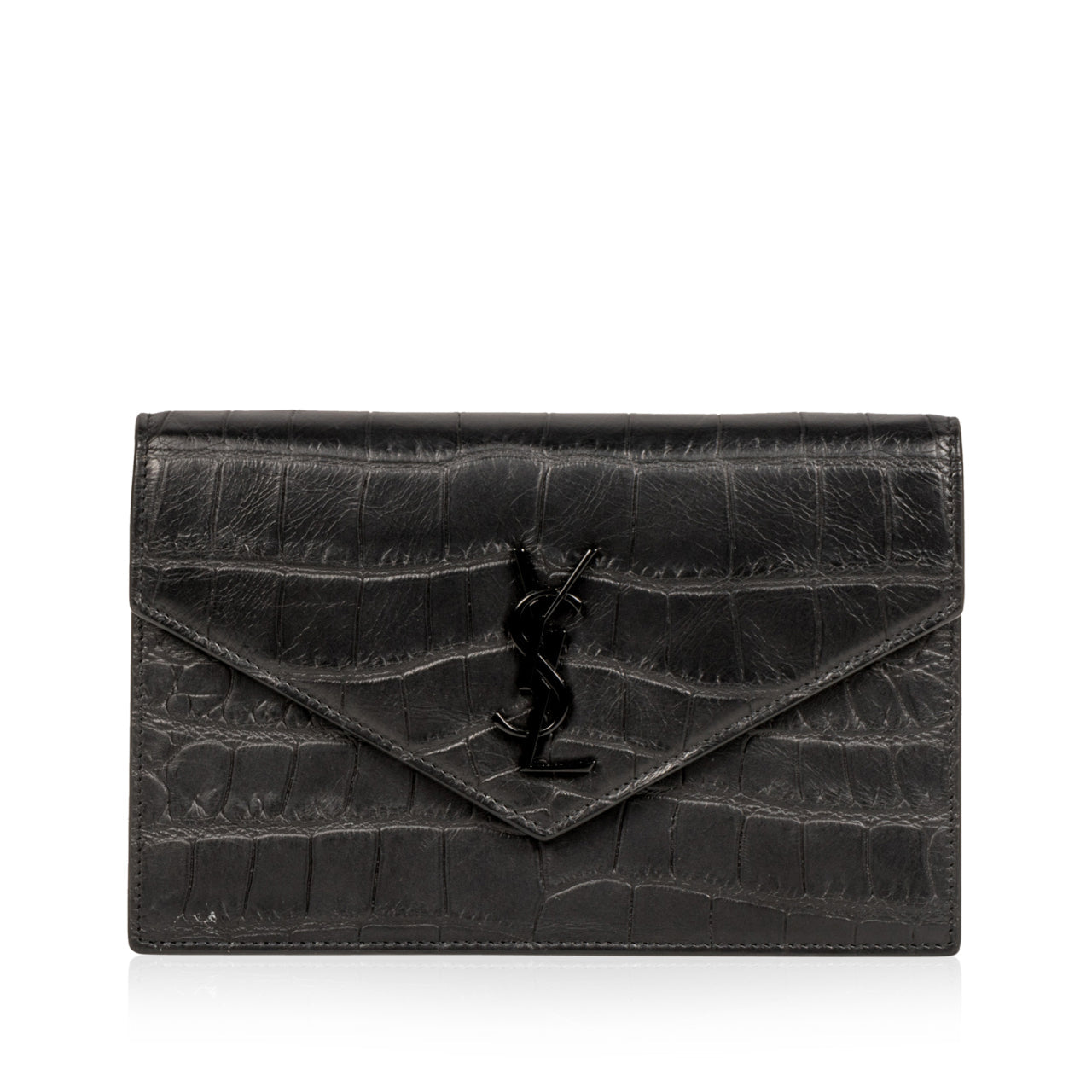 Yves Saint Laurent Envelope Crossbody - Croc Embossed