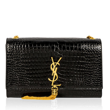 Yves Saint Laurent Kate Tassel Bag - Croc Embossed