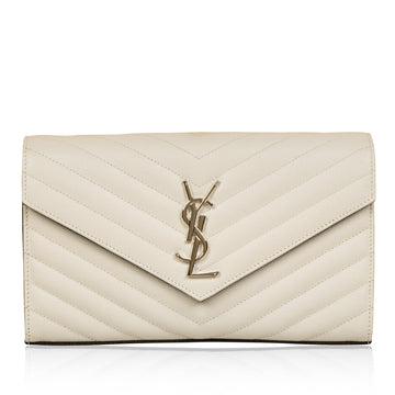 Yves Saint Laurent Monogram Envelope Wallet on Chain