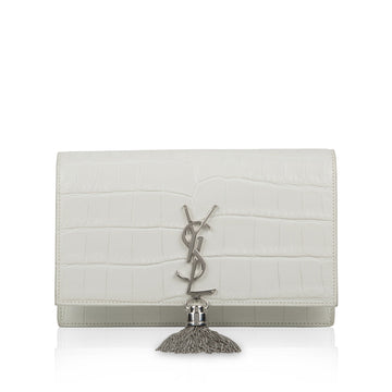 Yves Saint Laurent Small Kate Tassel - Croc Embossed