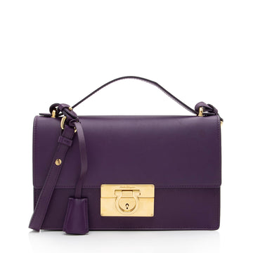 Salvatore Ferragamo Calfskin Aileen Shoulder Bag (SHF-DDDtxg)