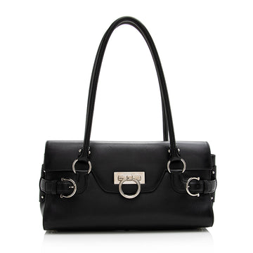 Salvatore Ferragamo Calfskin Gina Shoulder Bag (SHF-21616)