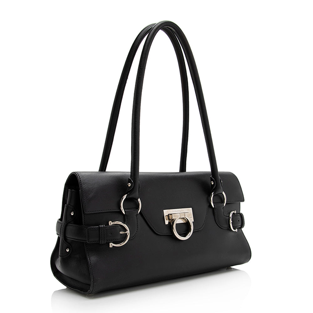 Salvatore Ferragamo Calfskin Gina Shoulder Bag (SHF-21616)