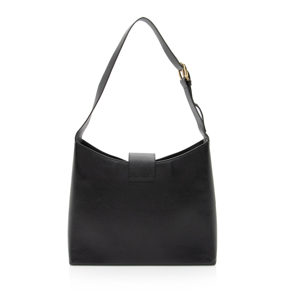 Salvatore Ferragamo Leather Gancio Trifolio Large Shoulder Bag