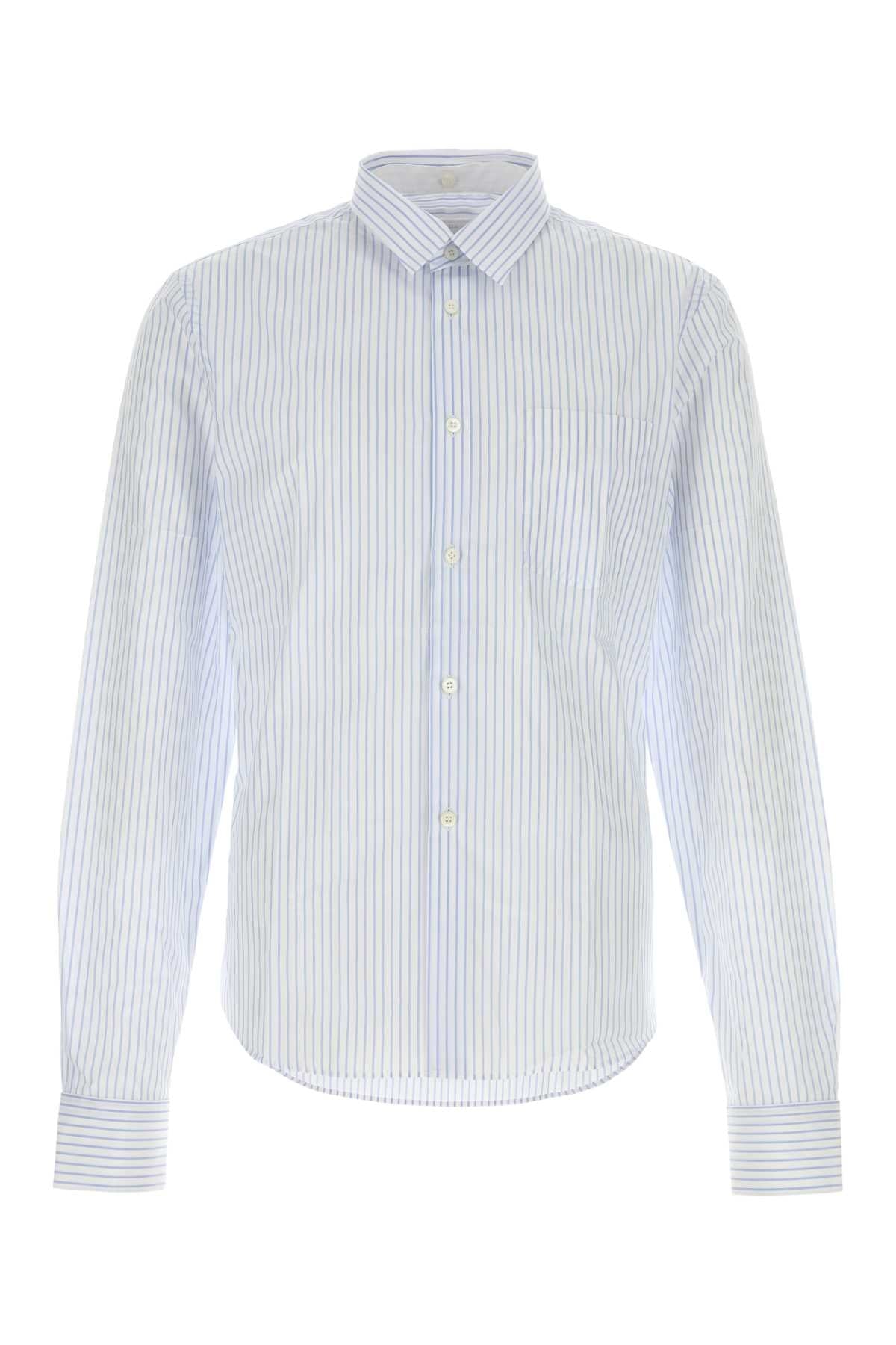 PRADA Embroidered Striped Poplin Shirt for Men