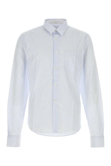 PRADA Embroidered Striped Poplin Shirt for Men