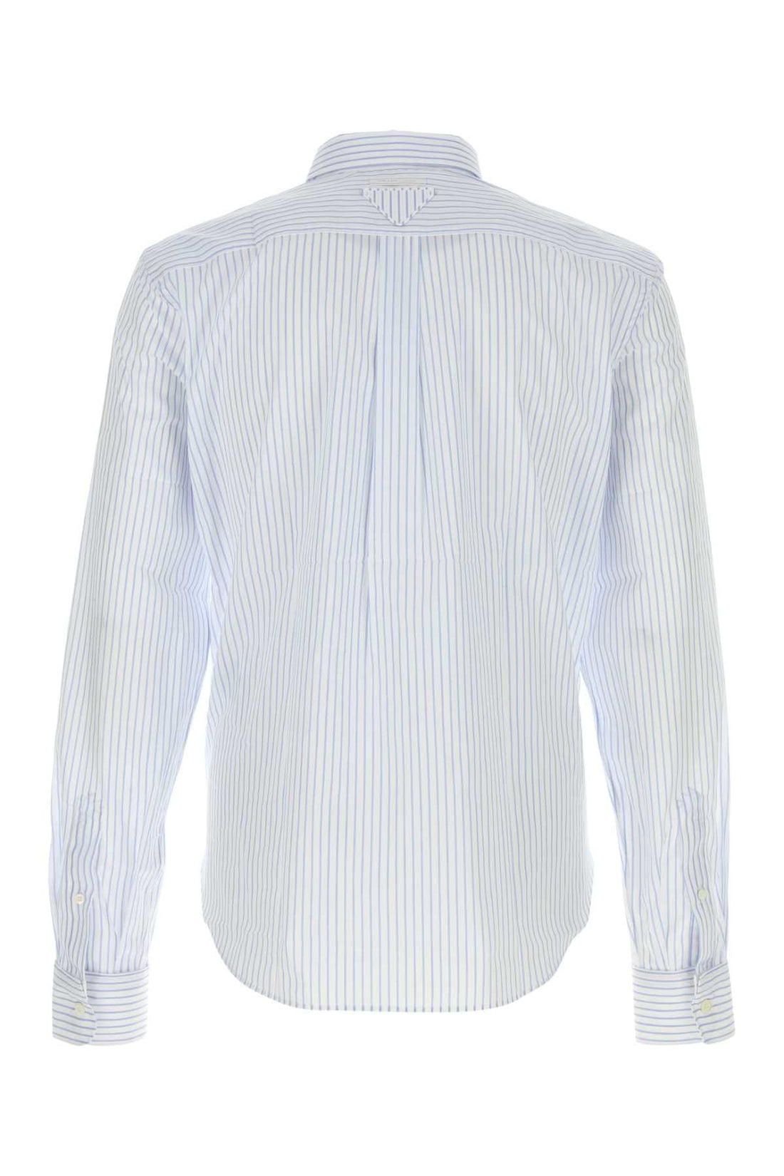PRADA Embroidered Striped Poplin Shirt for Men