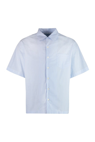 PRADA Striped Mini Poplin Shirt for Men