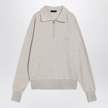 PRADA Zip Collar Long Sleeve Polo