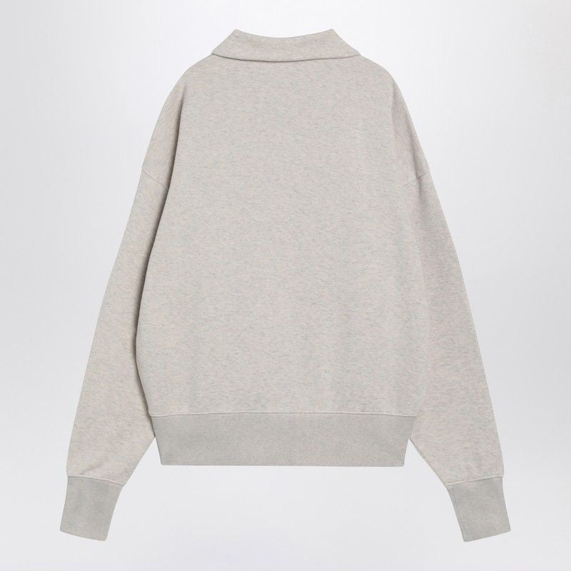 PRADA Zip Collar Long Sleeve Polo