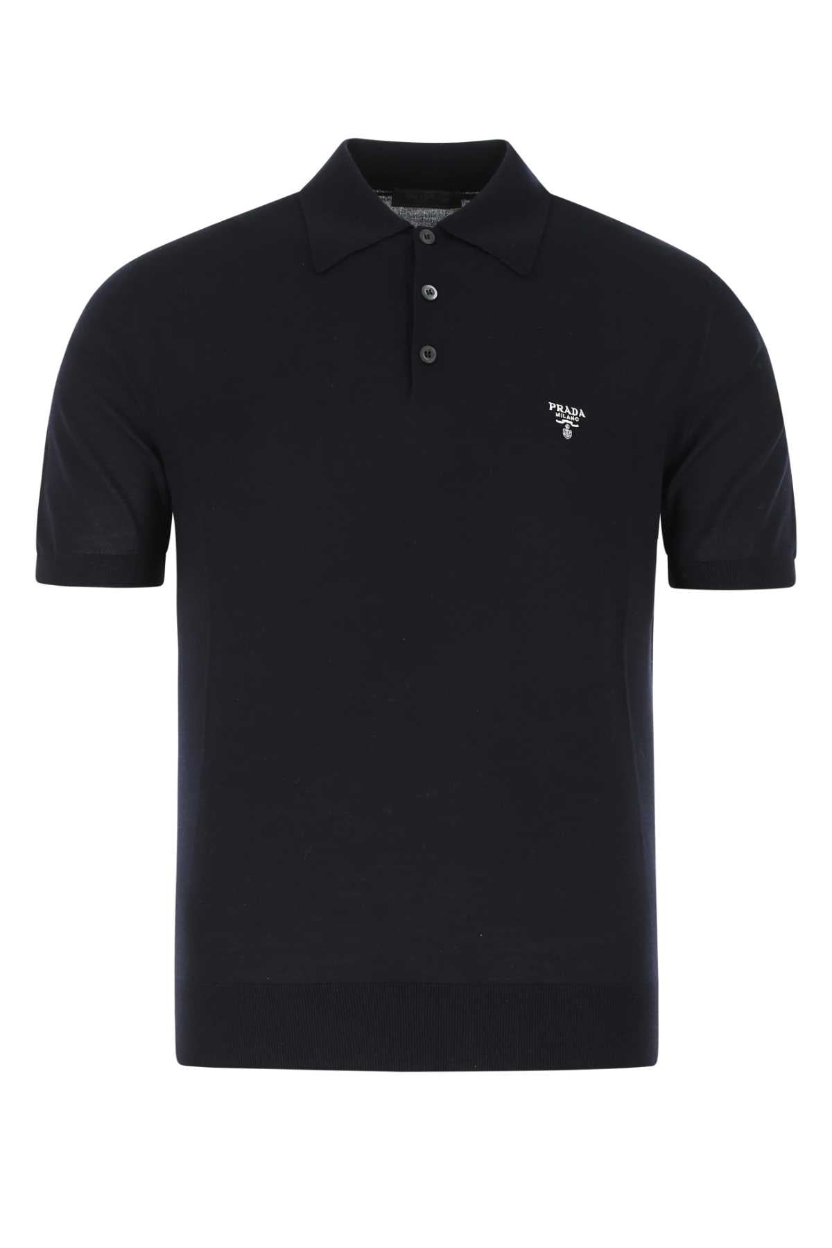 PRADA Classic Wool Polo Shirt - Perfect for Men in FW25