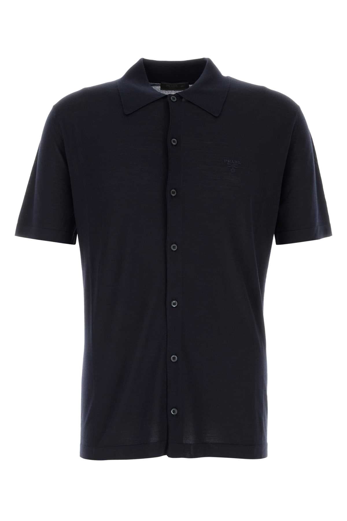 PRADA Essential Wool Shirt for Men - SS25 Collection