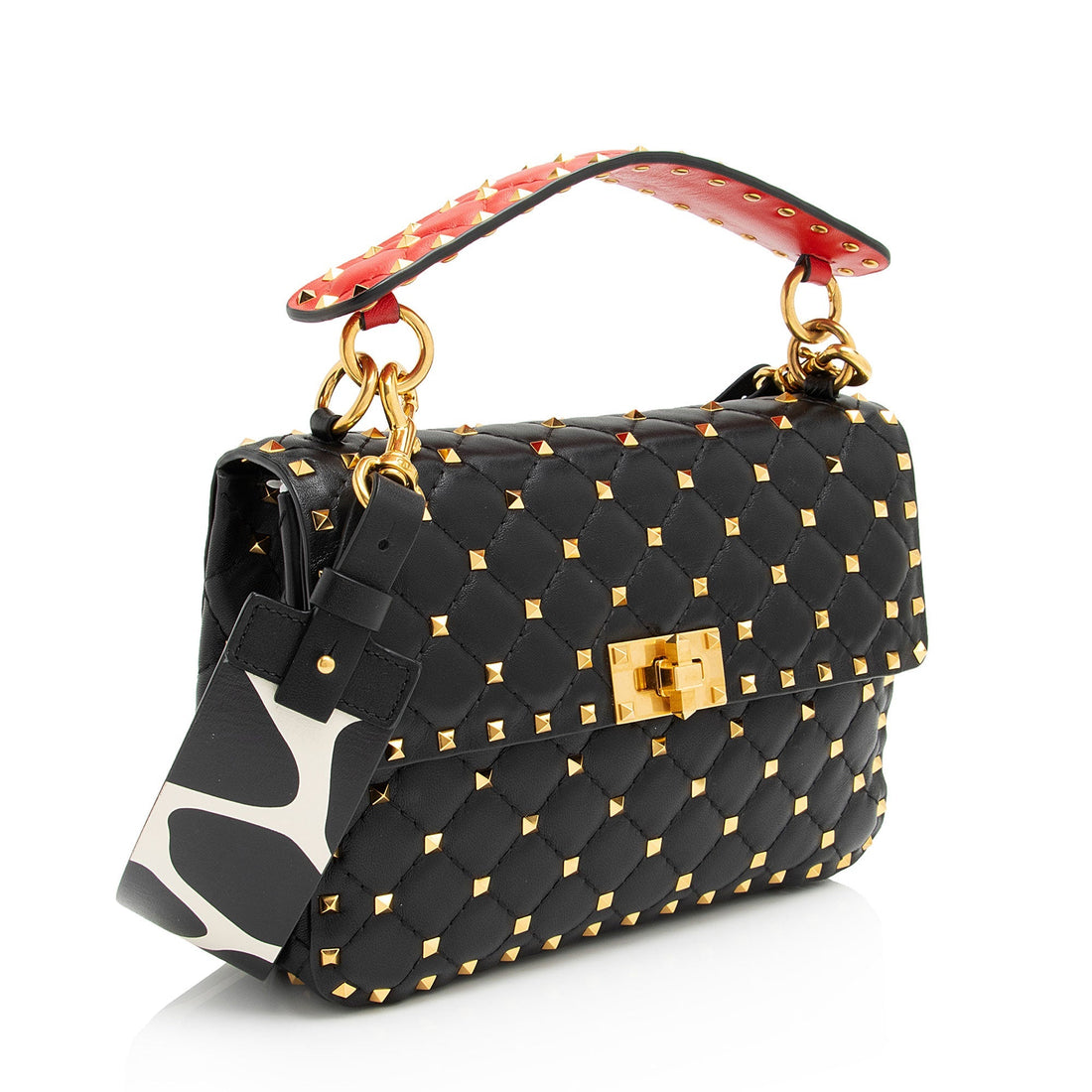 Valentino Calfskin Rockstud Spike Up Shoulder Bag (SHF-2OXYRm)