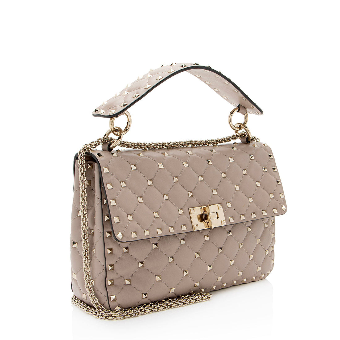Valentino Calfskin Rockstud Spike Up Shoulder Bag