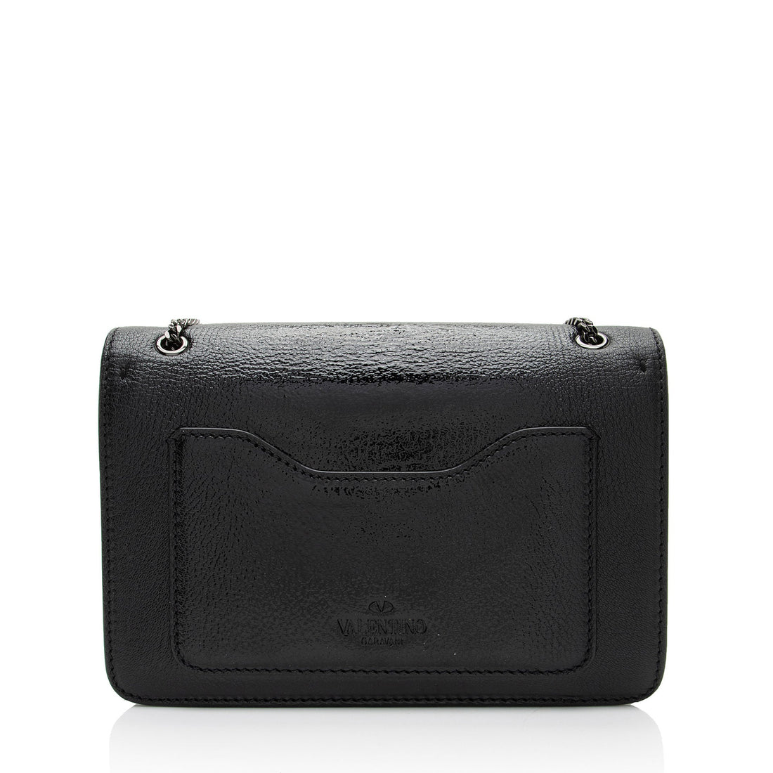 Valentino Patent Leather Demilune Small Shoulder Bag