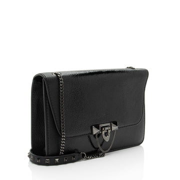 Valentino Patent Leather Demilune Small Shoulder Bag