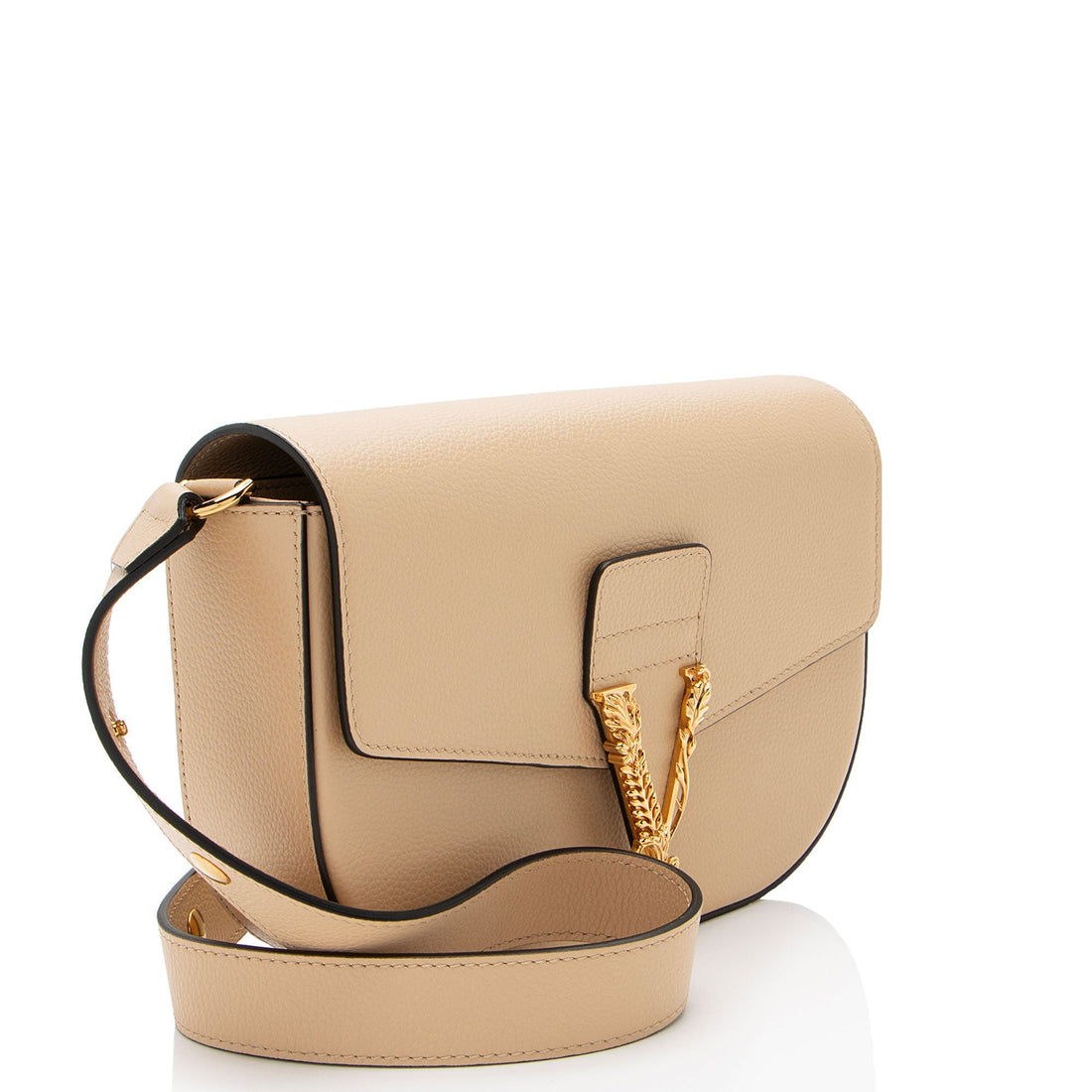 Versace Calfskin Virtus Shoulder Bag