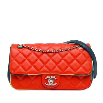 Top Quality Chanel Medium Quilted Lambskin Cuba Color New Red