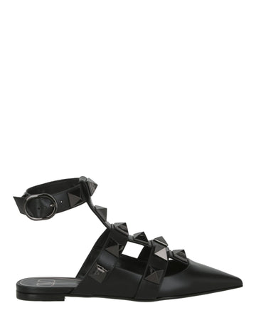 Valentino Womens Roman Stud Ballerina Shoes