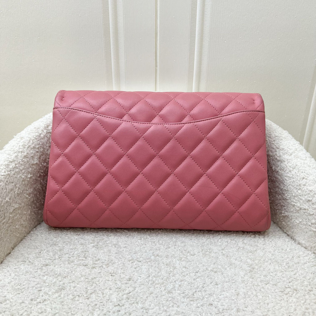 Chanel Timeless Clutch with Chain in Pink Lambskin and SHW