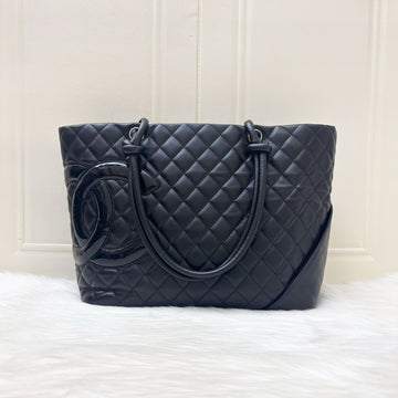 Chanel Cambon Tote in Black Lambskin and SHW