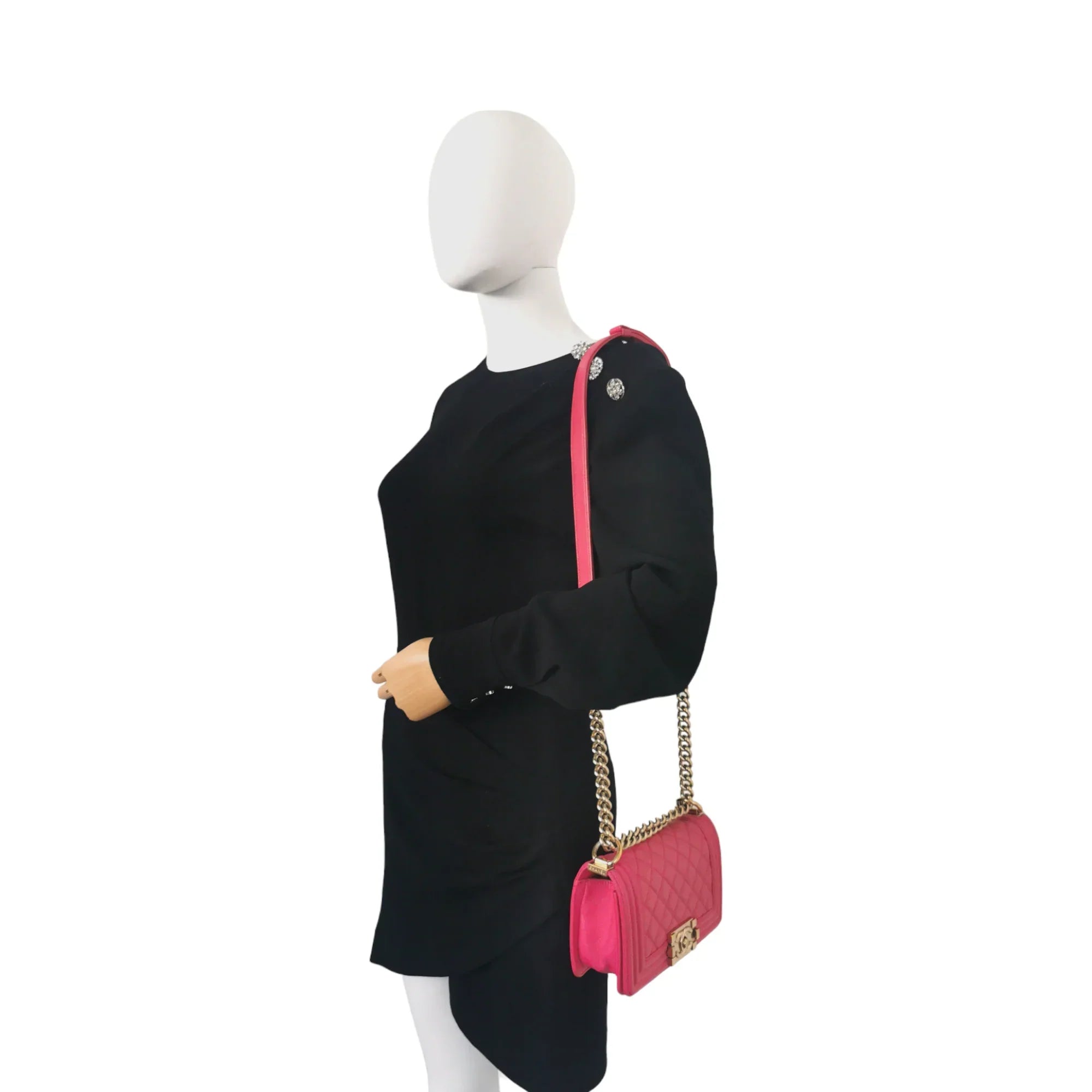 Chanel Boy Small Pink Calfskin Gold