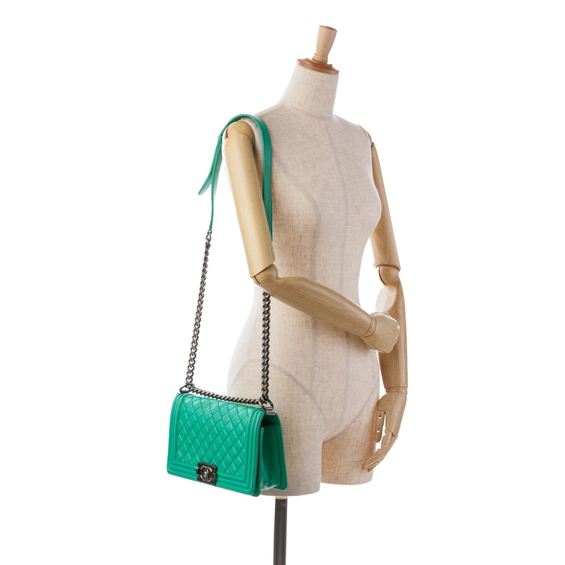 Top Quality Chanel Medium Calfskin Boy New Green