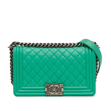 Top Quality Chanel Medium Calfskin Boy New Green