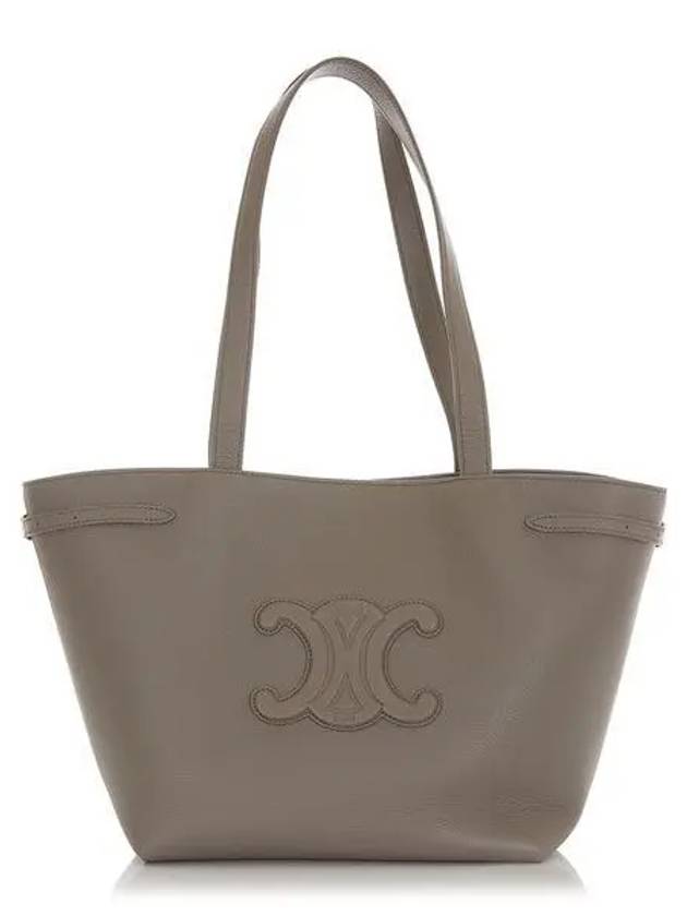 CELINE Small Cabas Anais Cuir Triomphe Grained Calfskin Tote Bag Pebble