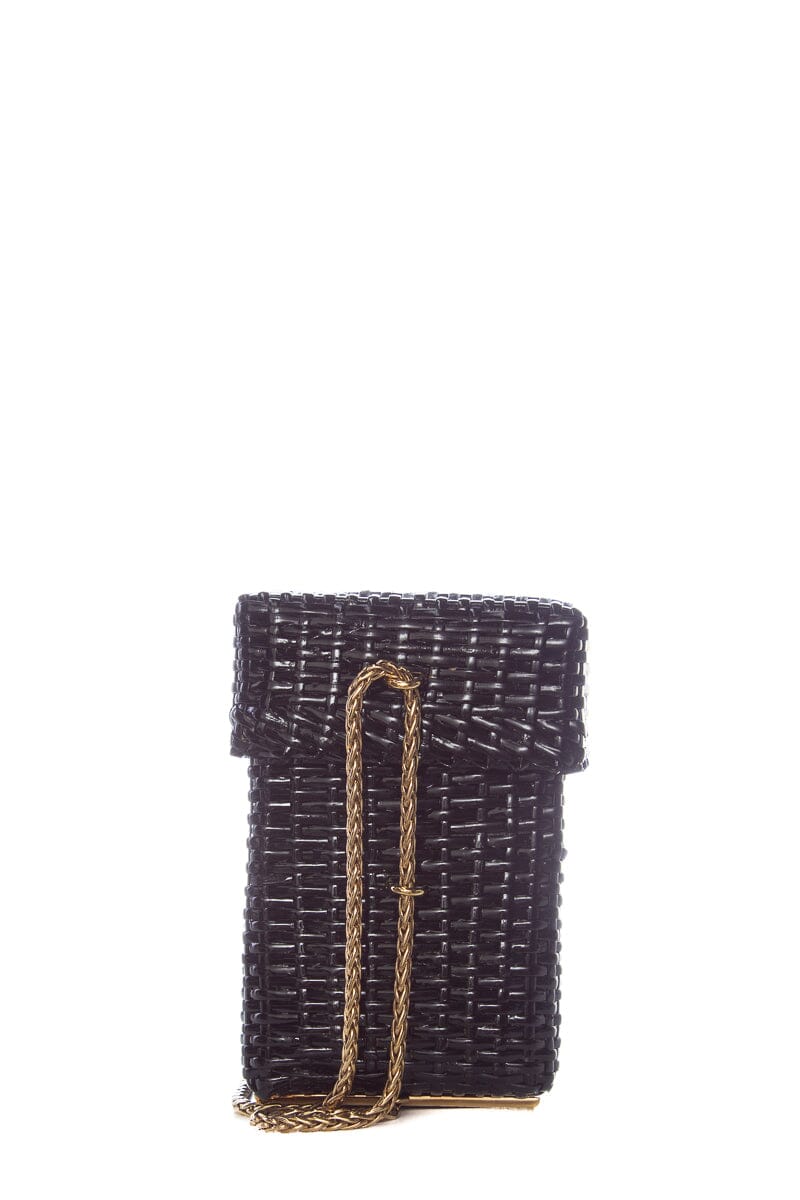 Chanel Black Wicker Basket Bag Cross-Body