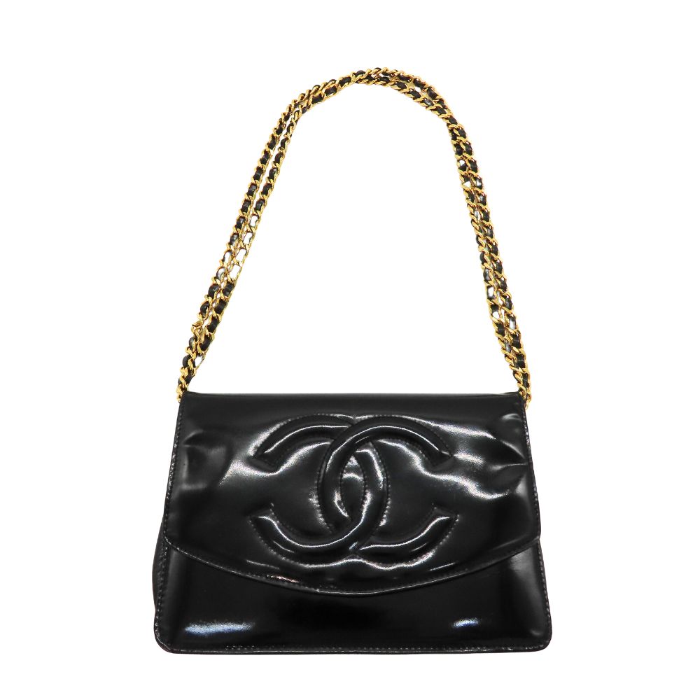 Chanel Chain Wallet Patent Leather 2way Shoulder Bag